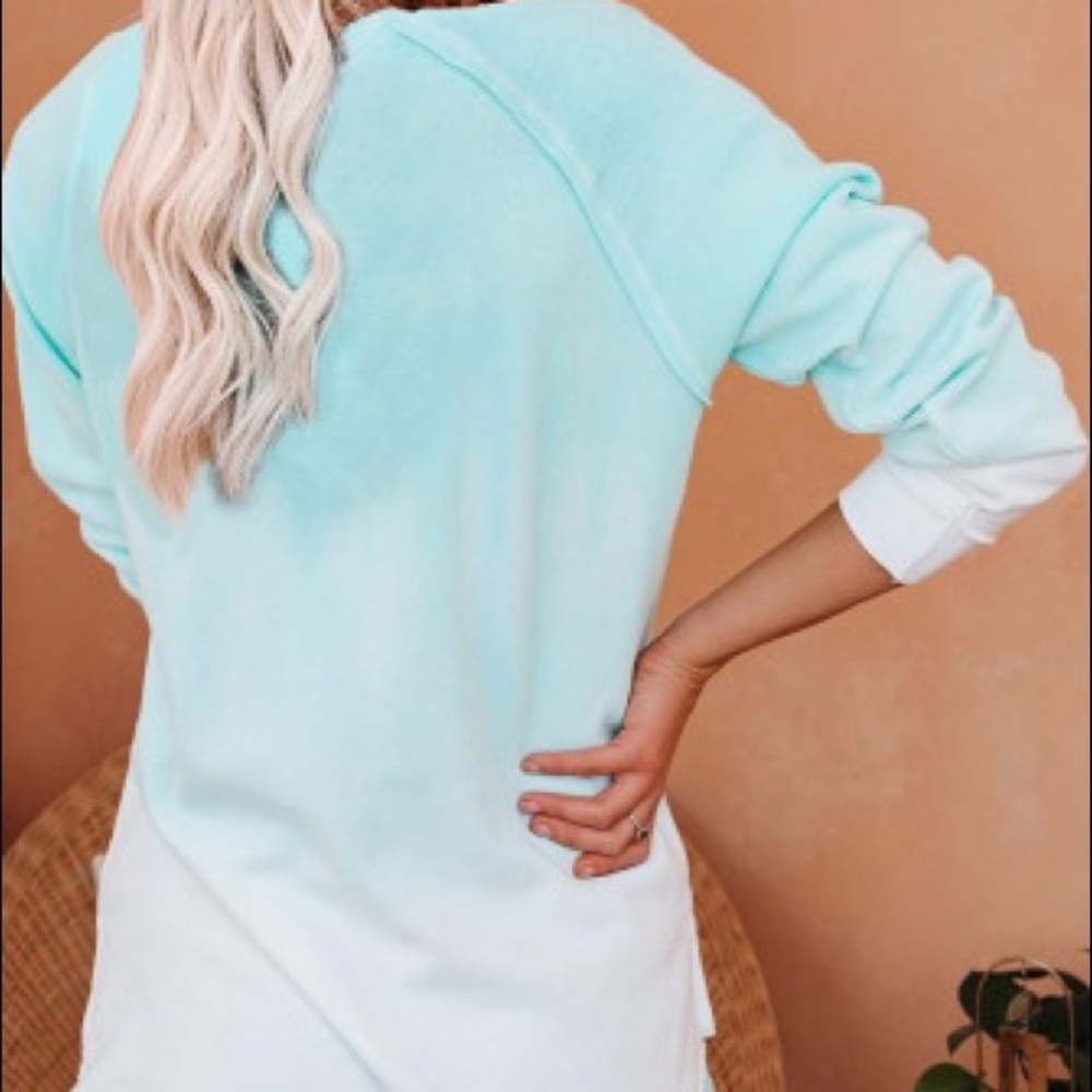 Tie-dye Green Cotton Blend Loungewear Set - Picture 3 of 6